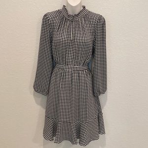 J. Crew business dress black and white houndstooth